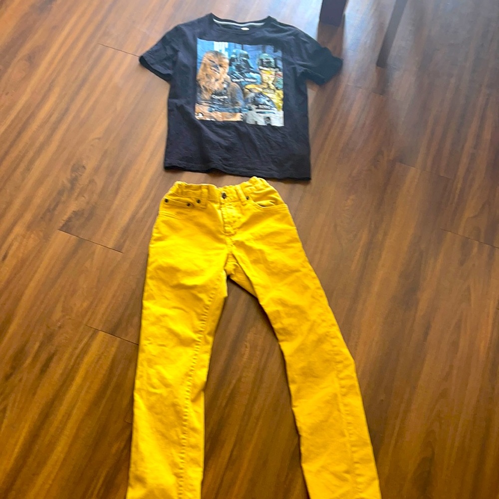 10 slim jeans Gap and 10/12 top